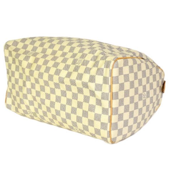 Louis Vuitton Speedy 35 Handbag Damier Azur Gold Hardware - Picture 5 of 8